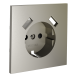 Накладка для розетки с заземлением и защитными шторками, с USB A+A, S70 (шелк)
