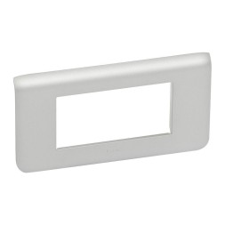 Рамка Legrand Mosaic Алюминий 4-модульная 079314