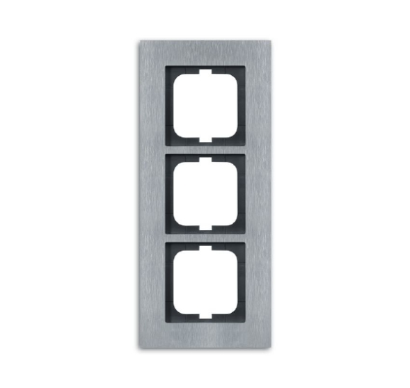 Рамка ABB Carat Сталь 3 поста 2CKA001754A4256 1723-860