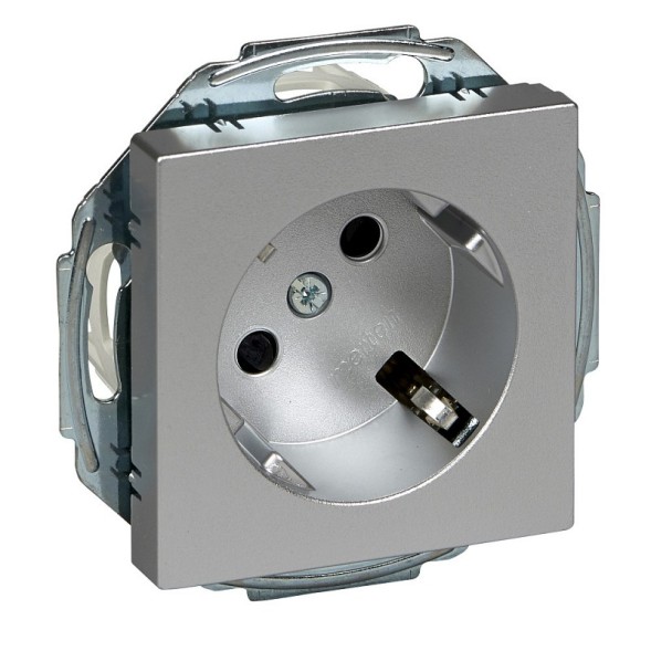 Механизм розетки Merten M-серия алюминий SCHUKO 45° MTN2370-0460