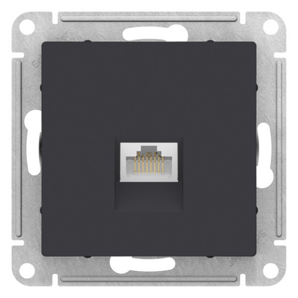 РОЗЕТКА компьютерная RJ45, кат. 5е, механизм, КАРБОН Schneider Electric Art Gallery GAL001083