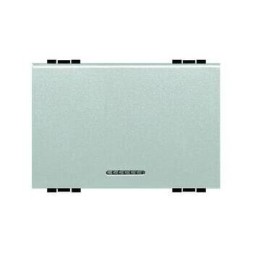 N4931/3SA Металлическая клавиша для любых устройств. 3 модуля. Глянцевое Серебро Bticino