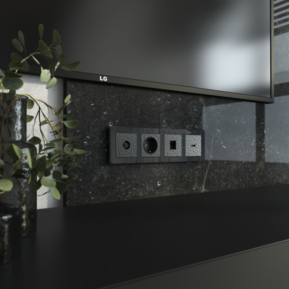 Накладка для RJ-11 (Hammar черный) Werkel W1292008