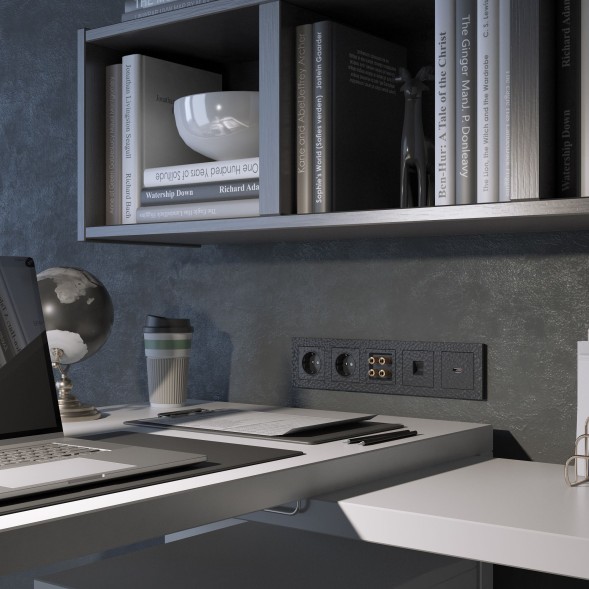 Накладка для RJ-11 (Hammar черный) Werkel W1292008