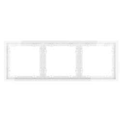 Рамка пластиковая VOLTUM S70 на 3 поста, (белый глянцевый)