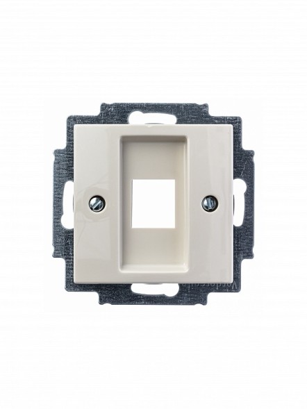 Плата центральная (накладка) ABB Basic 55 слоновая кость для коммуникационных розеток 0210 0211 и 0219 без лапок 2CKA001753A0211 2561-92-507