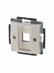 Плата центральная (накладка) ABB Basic 55 слоновая кость для коммуникационных розеток 0210 0211 и 0219 без лапок 2CKA001753A0211 2561-92-507