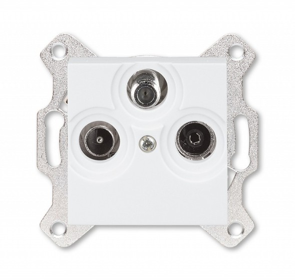 Розетка TV-R-SAT ABB Levit белый единственная 2CHH083303A6003 5011H-A03303 03W
