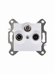 Розетка TV-R-SAT ABB Levit белый единственная 2CHH083303A6003 5011H-A03303 03W