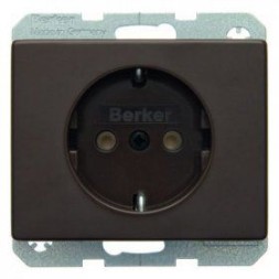 Штепсельная розетка Berker Arsys коричневый с блеском SCHUKO 47150001