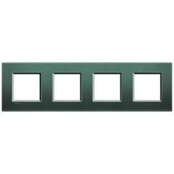 Рамка Bticino LivingLight Квадрат Зеленый шелк 2+2+2+2 модуля LNA4802M4PK