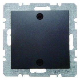 Заглушка Berker S.1 антрацит, матовый с центральной панелью и винтовым креплением 10091616