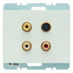 Розетка CINCH/S-VIDEO Berker K.1 полярная белезна 3315327009