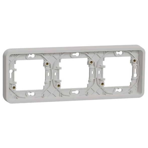 Рамка Schneider Electric горизонтальная 3 поста скрытой установки Mureva Styl IP55 Белый MUR39109