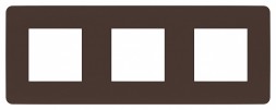 Рамка Schneider Electric Unica Studio Color Шоколад / антрацит 3 поста NU280617