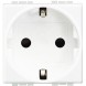 Розетка Bticino Living Light Белый силовая 2К+З с автоматическими клеммами N4141AN