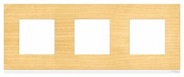 Рамка Schneider Electric Unica Pure Клен / Белый 3 поста NU600683