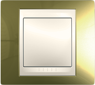 Рамка Schneider Electric Unica Хамелеон Золото 1 пост MGU66.002.504