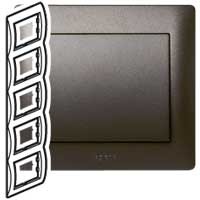 Рамка Legrand Galea Life Темная бронза 5 постов вертикальная 771209