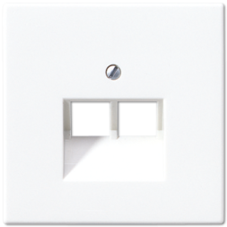 Накладка Jung LS серия белая 2-ой наклонной ТЛФ/комп розетки LS969-2UAWW