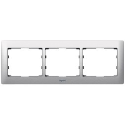 Рамка Legrand Galea Life Алюминий полированный 3-постовая 771953