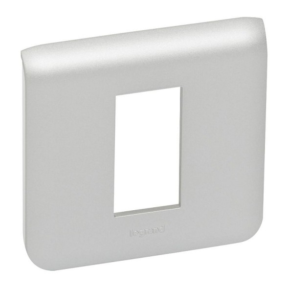 Рамка Legrand Mosaic Алюминий 1х1-модульная 079311