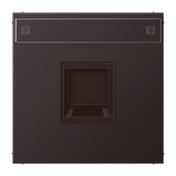 Плата Jung LS серия Dark (фиксация защёлкиванием) с полем для надписи для модульных гнёздUMA-CAT6A AL1969-1NAWED