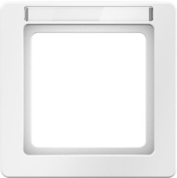 Рамка Berker Q.1 Полярная белизна с эффектом бархата, 1 пост с полем для надписей 10116019