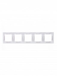 Рамка ABB Levit Белый / Ледяной 4 поста 5 постов 2CHH015050A6001 3901H-A05050 01W