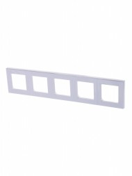 Рамка ABB Levit Белый / Ледяной 4 поста 5 постов 2CHH015050A6001 3901H-A05050 01W