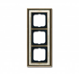 Рамка ABB Dynasty Латунь античная белая роспись 3 поста 2CKA001754A4592 1723-846-500