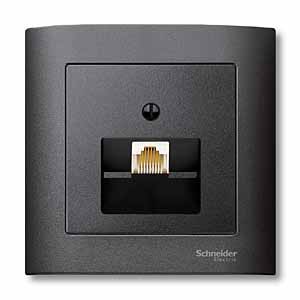 Центральная плата Merten M-серия антрацит для механизмов RJ45х1 MTN298314