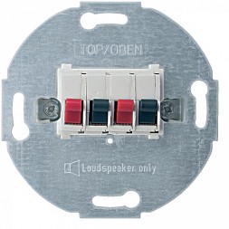 Механизм розетки Merten M-серия белый для аудио быстрозажим., х4 MTN467019