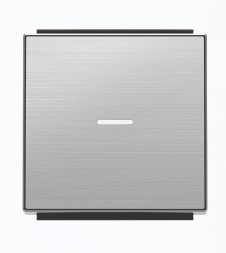 Клавиша ABB Sky Нержавеющая сталь для 1-клавишных выключателей/перекл-й/кнопок линзой подсветки 2CLA850130A1401 8501.3 AI