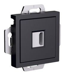 ATN001080 Розетка HDMI Systeme Electric ATLASDESIGN, скрытый монтаж, карбон Schneider Electric