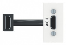 Розетка HDMI Schneider Electric Unica Modular Белый 1 Модуль NU343018