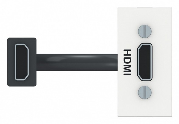 Розетка HDMI Schneider Electric Unica Modular Белый 1 Модуль NU343018