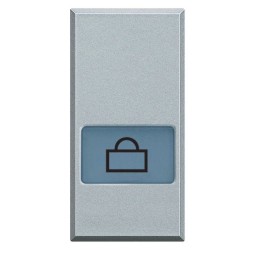 Клавиши Bticino Axolute Алюминий с подсвечиваемыми символами для выключатель в дизайне AXIAL - 1 модуль, Посыльный HC4921LP