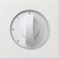 Накладка Gira F100 с ручкой для трехступенчатого переключателя Белый 0669112