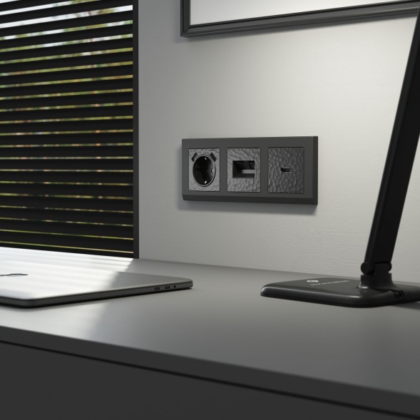 Накладка для розетки HDMI (Hammar черный) Werkel W1296008