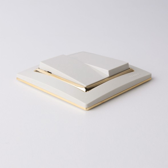 Выключатель двухклавишный проходной (слоновая кость) Werkel W1122003