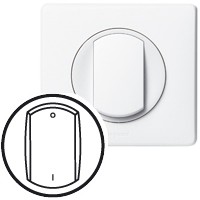 Лицевая панель Legrand Celiane белая выключателя двухполюсного 068021