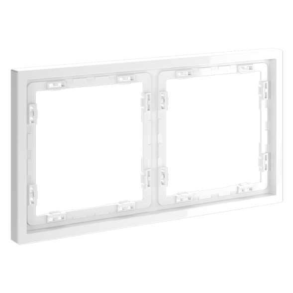 Рамка пластиковая VOLTUM S70 на 2 поста, (белый глянцевый)