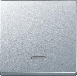 Клавиша Merten M-серия алюминий с окошком для светового индикатора MTN431060