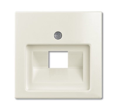 Плата центральная (накладка) ABB Basic 55 chalet-white для однопостовой телекоммуникационной розетки 0213 0216 с полем для надписи 2CKA001753A0210 1803-96-507