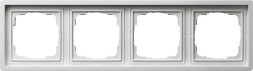 Рамка Gira F100 Белый 4 поста 0214112