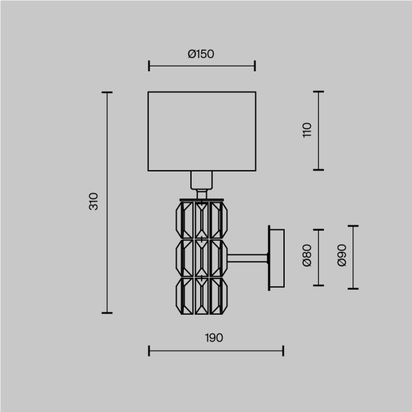 Настенный светильник (бра) Maytoni DIA008WL-1CH