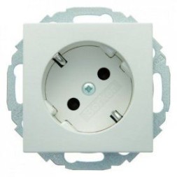 Штепсельная розетка Berker R.1 полярная белизна, матовый SCHUKO 45° 47271909