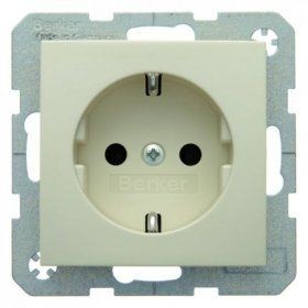 Штепсельная розетка Berker R.1 белый, с блеском SCHUKO 41438982