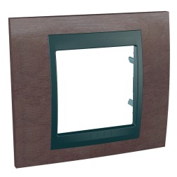 Рамка Schneider Electric Unica Top Табачное дерево / Графит 1 пост MGU66.002.2M4